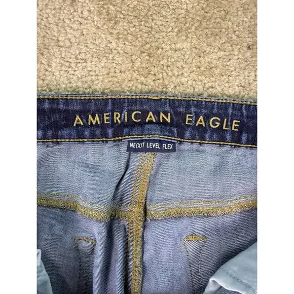 AE American Eagle Jeans Next Level Flex Slim Distressed 32 x 34 (33 inseam) C095 - Picture 10 of 16